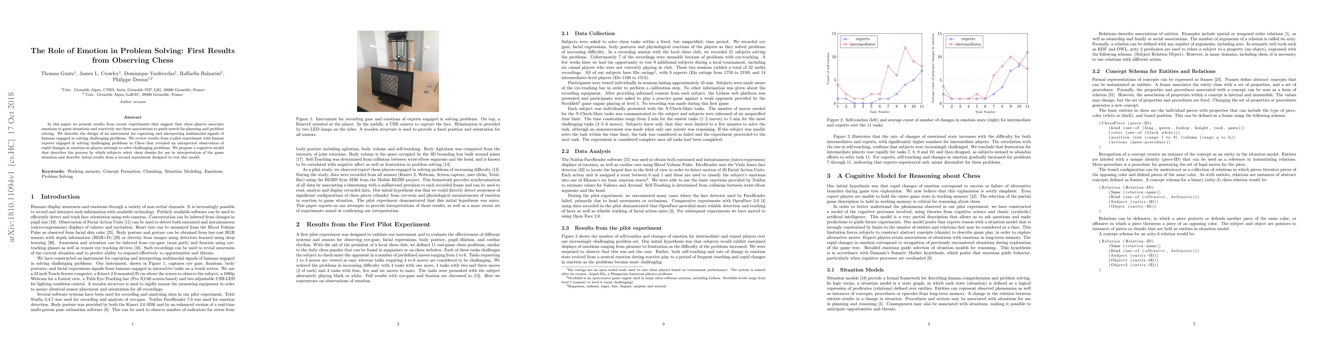 Thumbnail for The Role of Emotion in Problem Solving: First Results from Observing
  Chess
