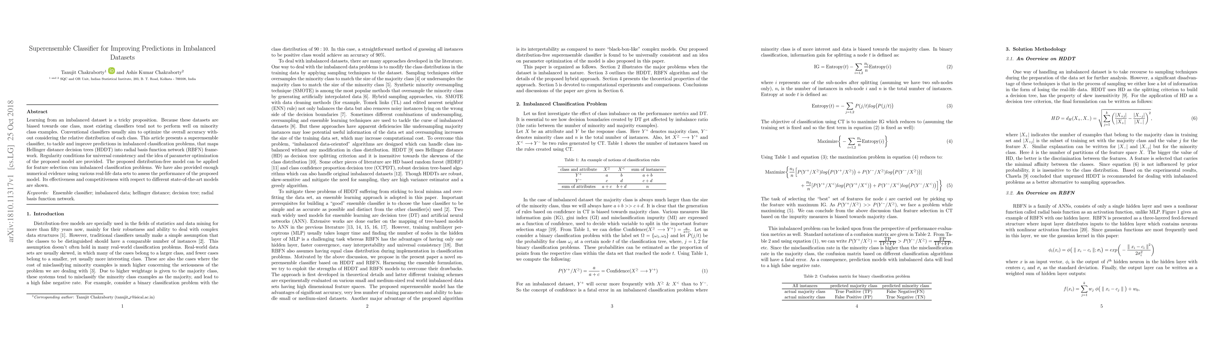 Thumbnail for Superensemble Classifier for Improving Predictions in Imbalanced
  Datasets