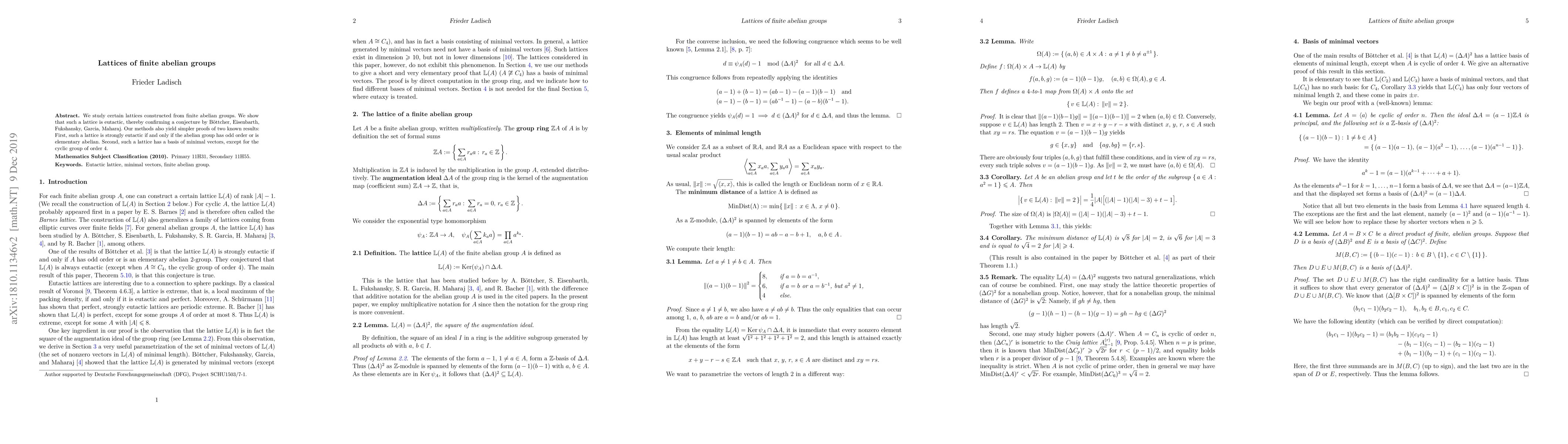 Thumbnail for Lattices of finite abelian groups