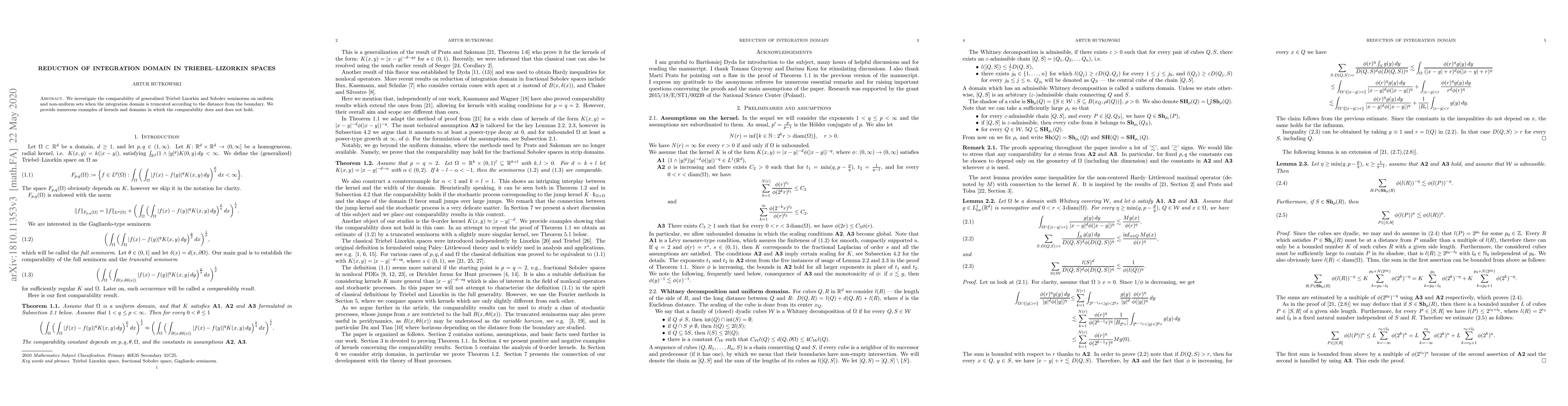 Thumbnail for Reduction of integration domain in Triebel-Lizorkin spaces