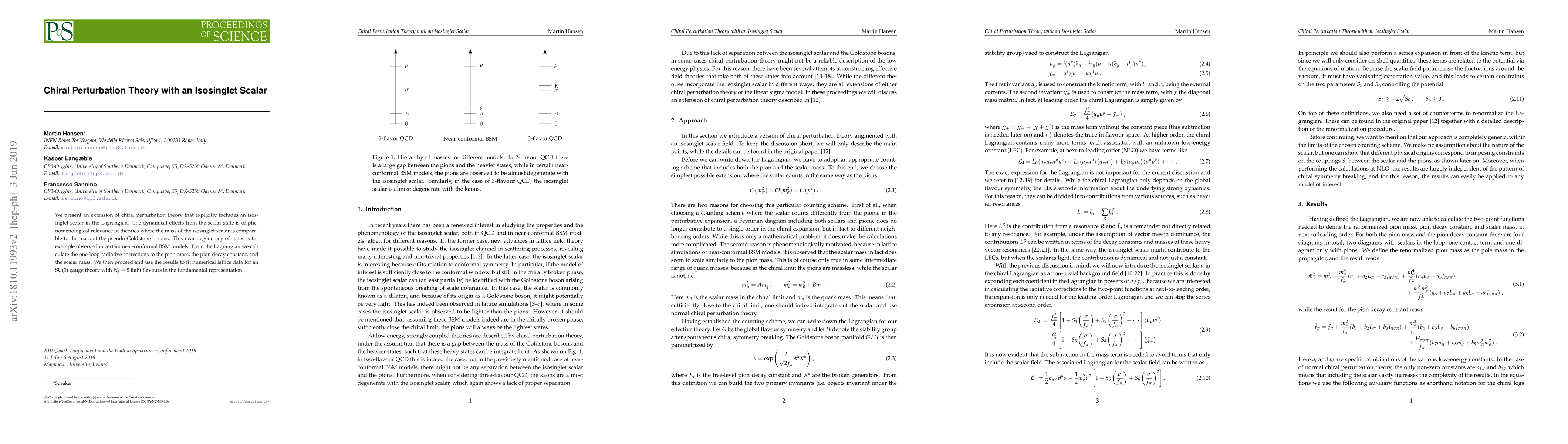 Thumbnail for Chiral Perturbation Theory with an Isosinglet Scalar