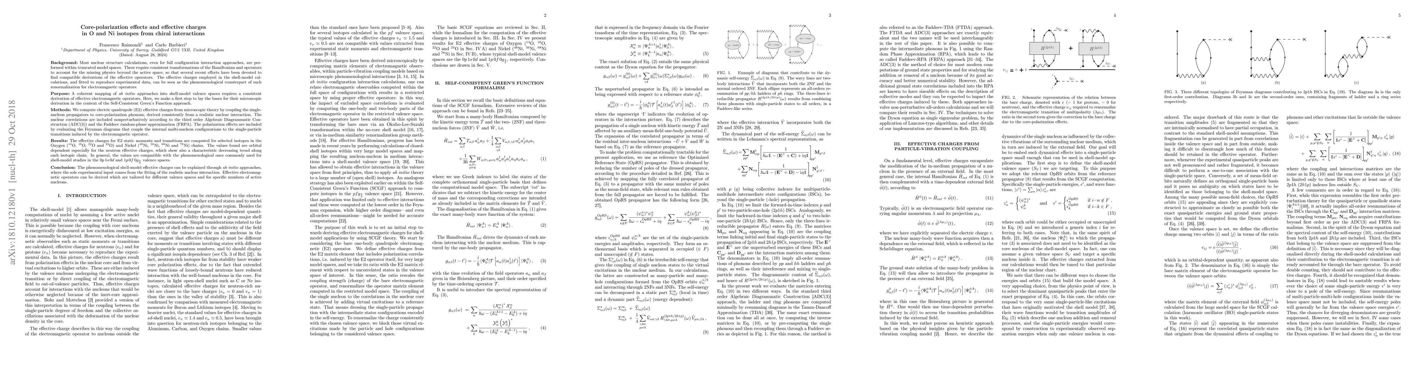 Thumbnail for Core-polarization effects and effective charges in O and Ni isotopes
  from chiral interactions