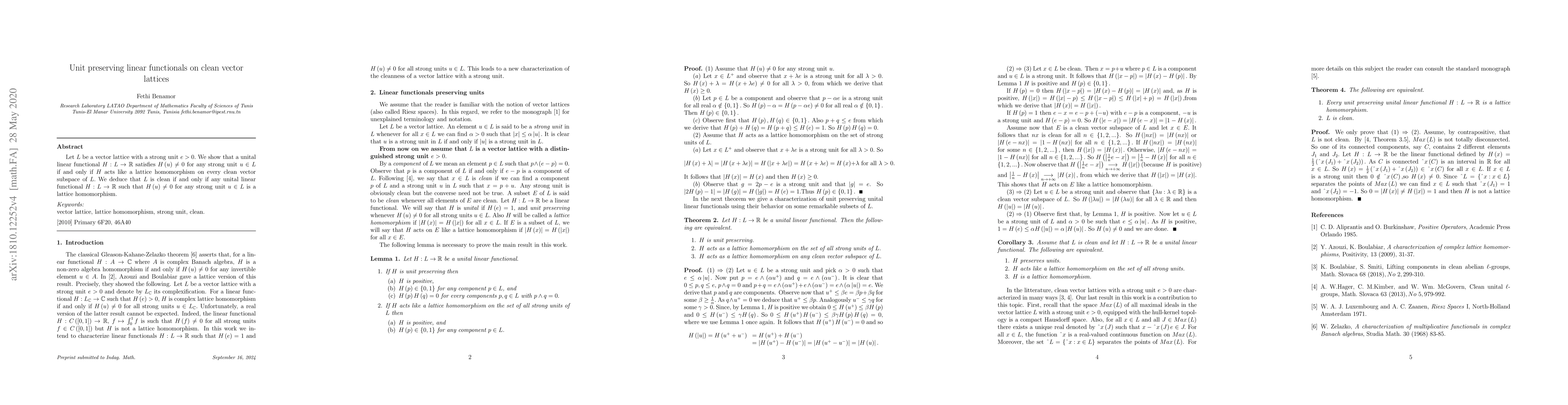 Thumbnail for Linear functionals preserving the units of a Riesz space