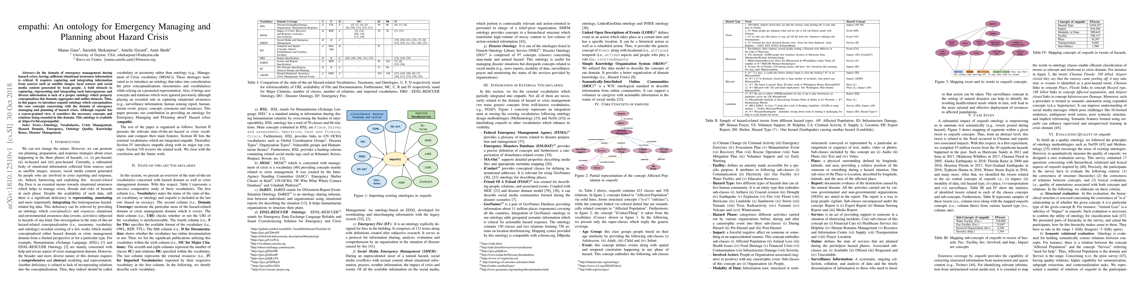 Thumbnail for empathi: An ontology for Emergency Managing and Planning about Hazard
  Crisis