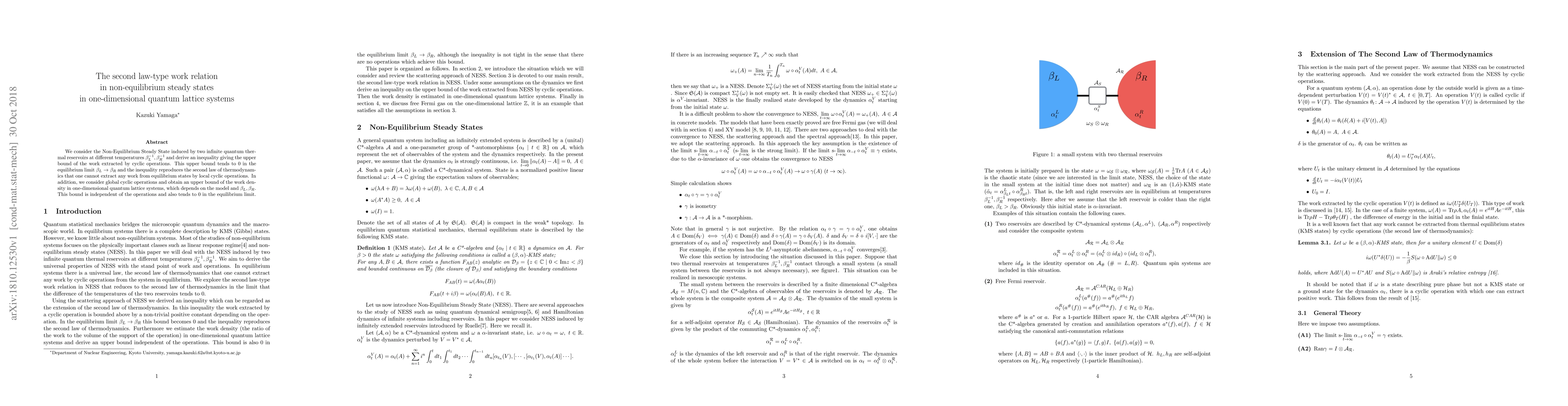 Thumbnail for The second law-type work relation in non-equilibrium steady states in
  one-dimensional quantum lattice systems