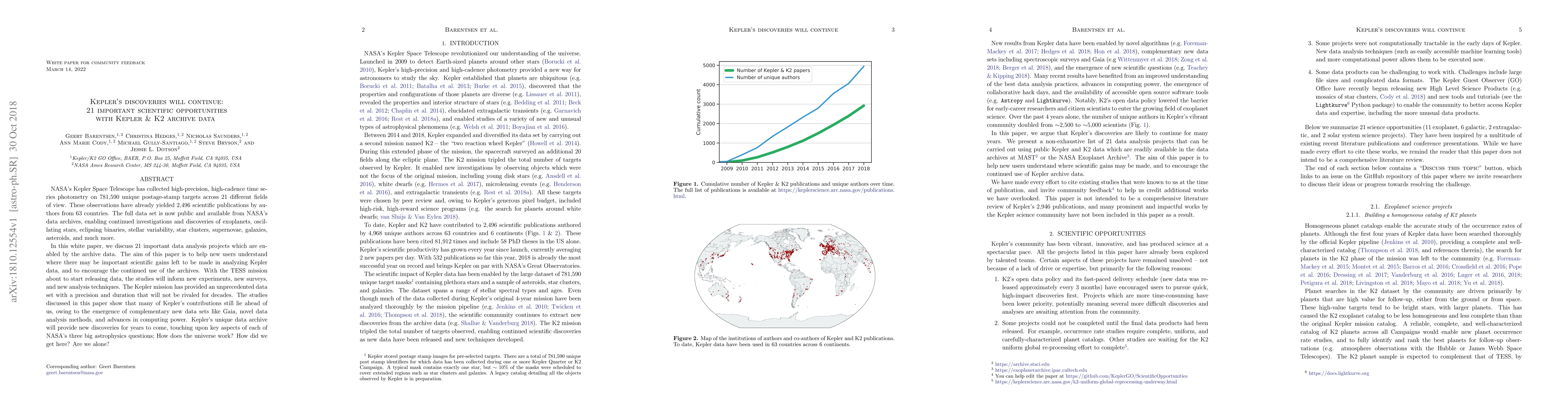 Thumbnail for Kepler's Discoveries Will Continue: 21 Important Scientific
  Opportunities with Kepler & K2 Archive Data