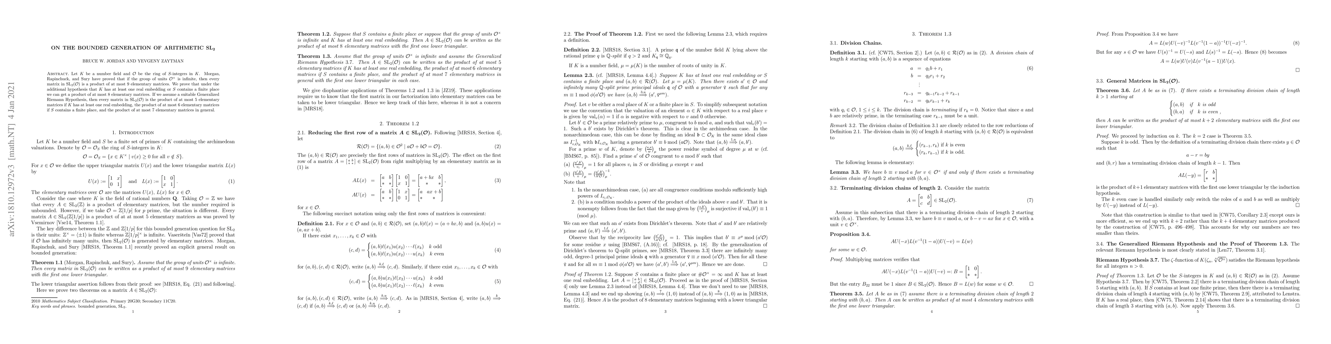 Thumbnail for On the bounded generation of arithmetic ${\rm SL}_2$