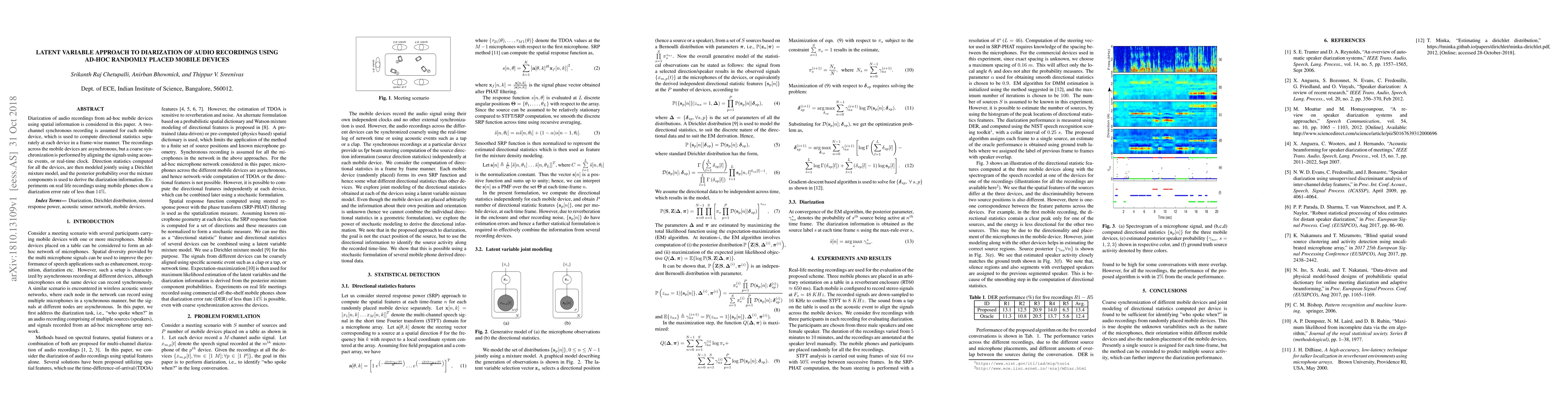 Thumbnail for Latent variable approach to diarization of audio recordings using ad-hoc
  randomly placed mobile devices