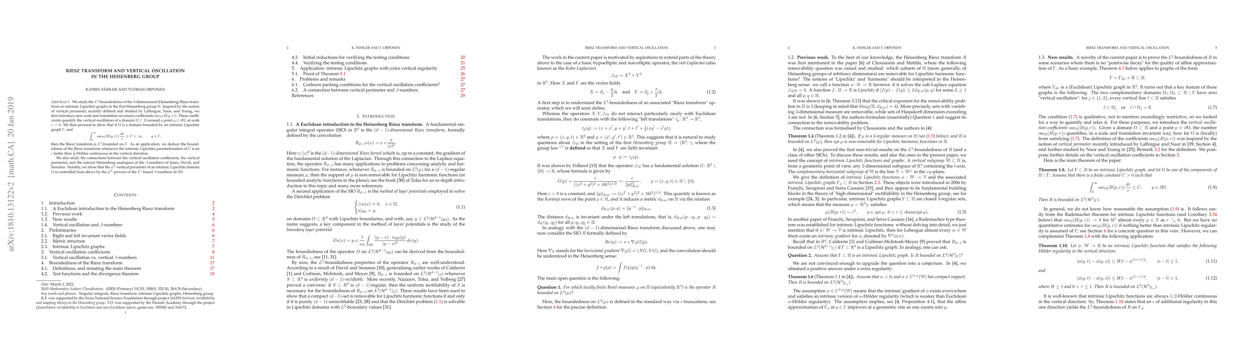 Thumbnail for Riesz transform and vertical oscillation in the Heisenberg group