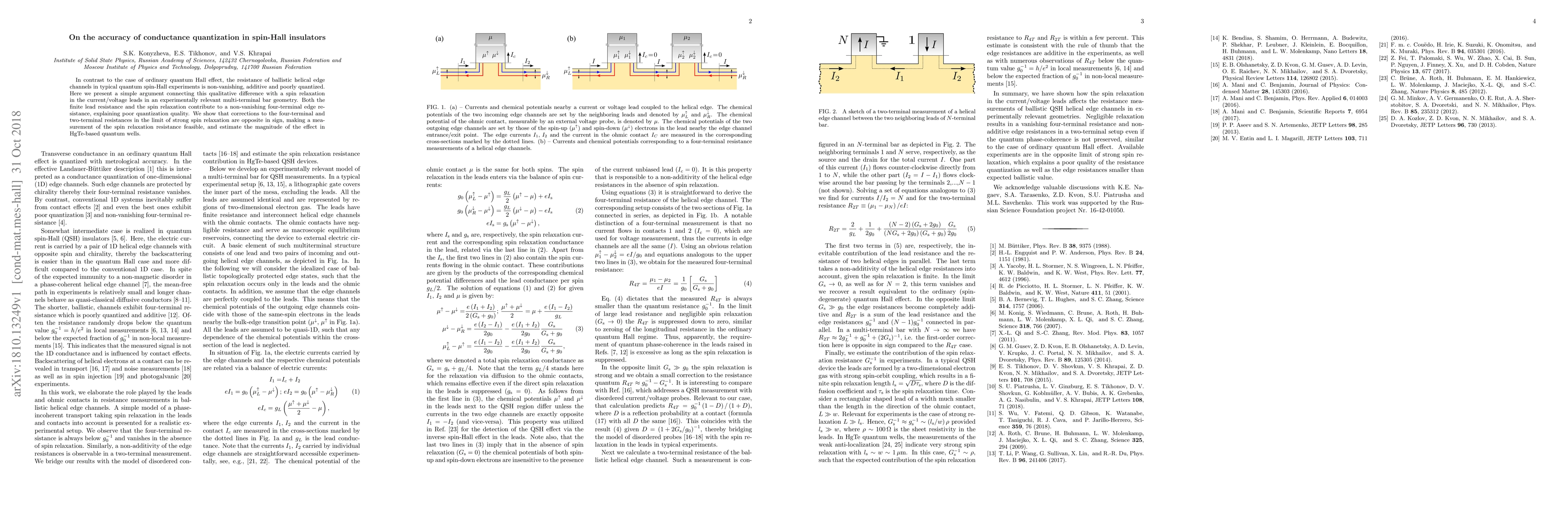 Thumbnail for On the accuracy of conductance quantization in spin-Hall insulators