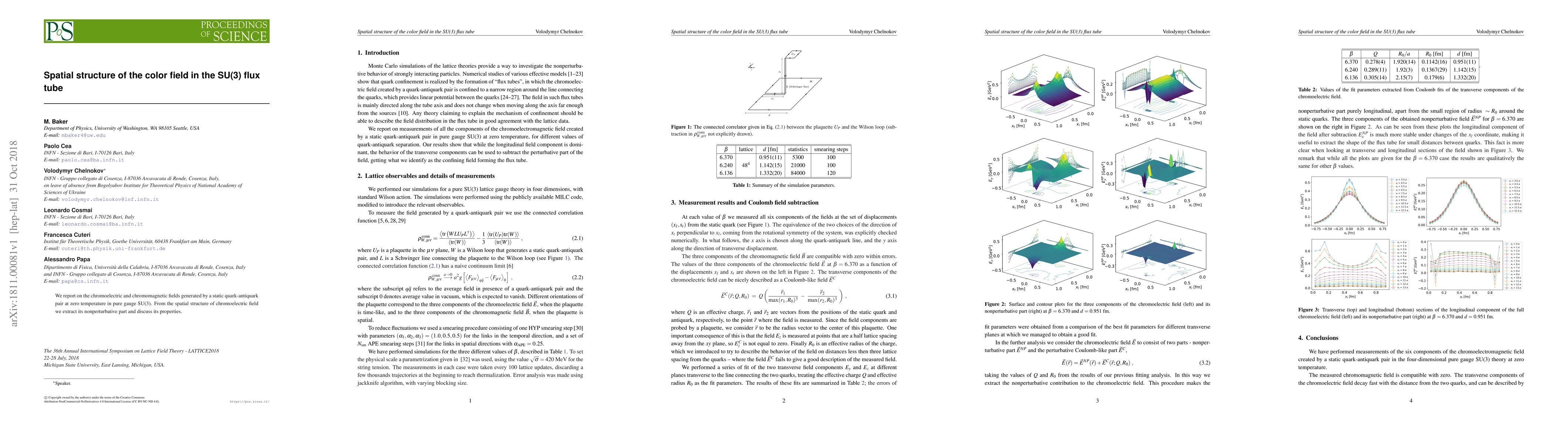Thumbnail for Spatial structure of the color field in the SU(3) flux tube