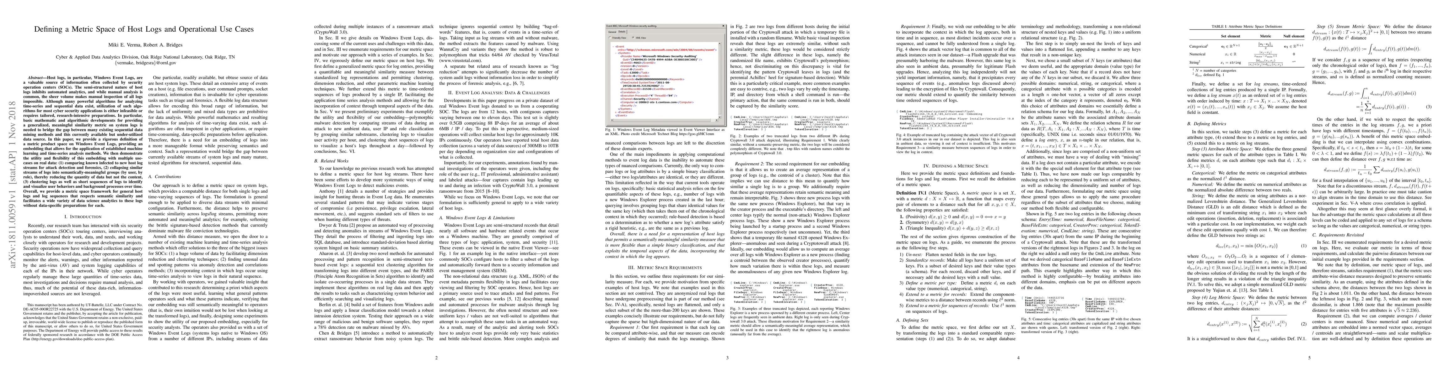 Thumbnail for Defining a Metric Space of Host Logs and Operational Use Cases