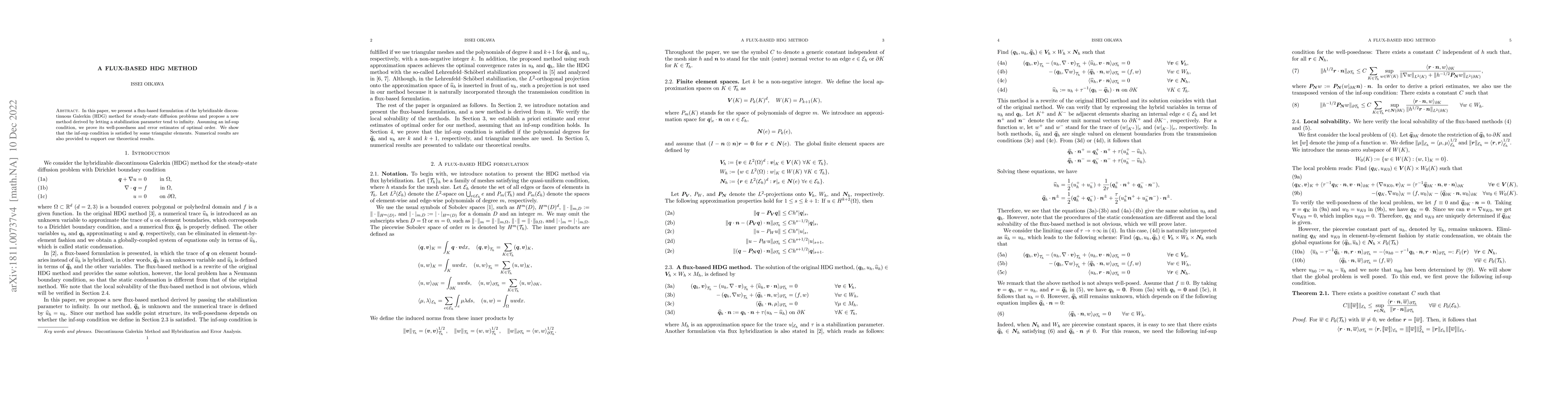 Thumbnail for A flux-based HDG method
