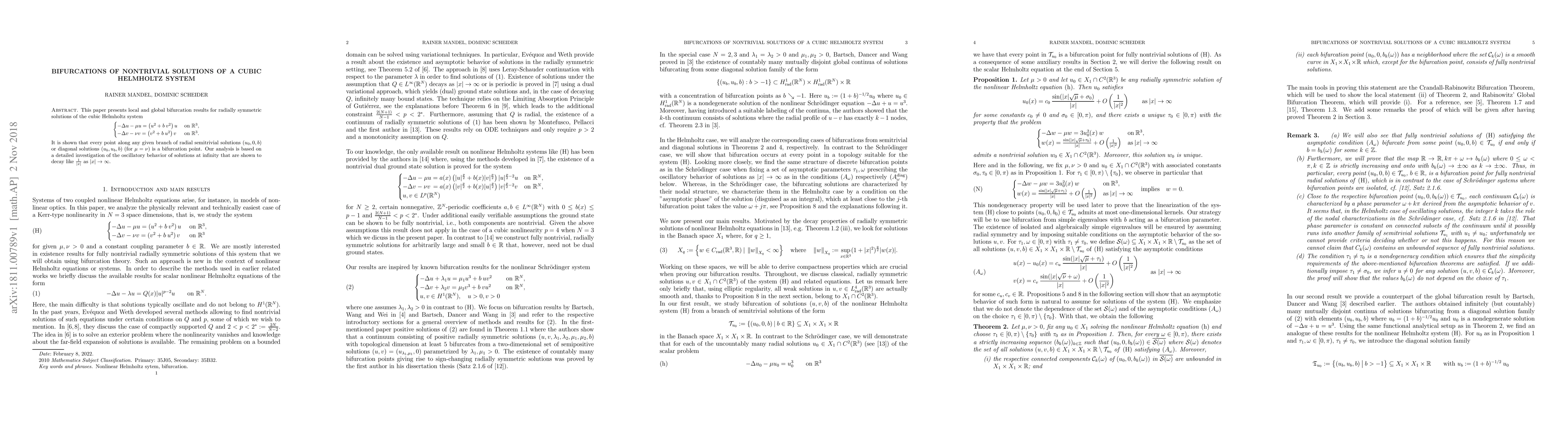 Thumbnail for Bifurcations of nontrivial solutions of a cubic Helmholtz system