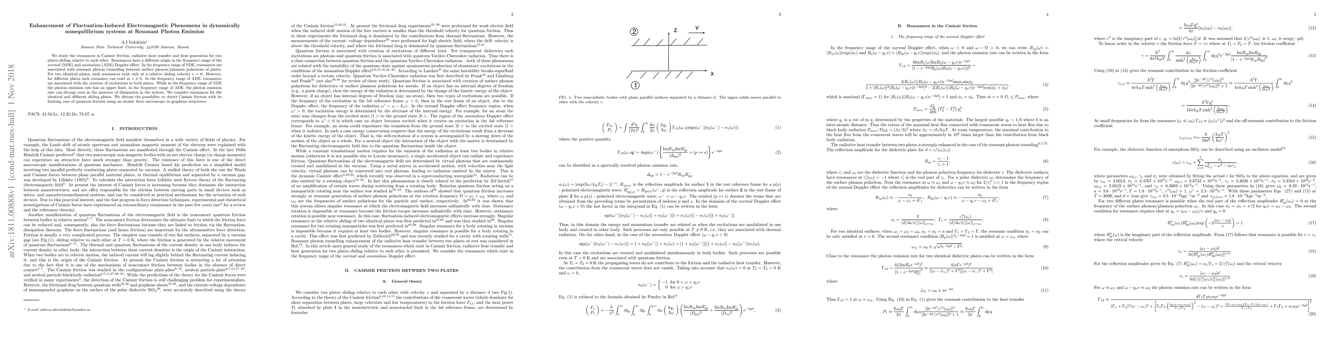 Thumbnail for Enhancement of Fluctuation-Induced Electromagnetic Phenomena in
  dynamically nonequilibrium systems at Resonant Photon Emission