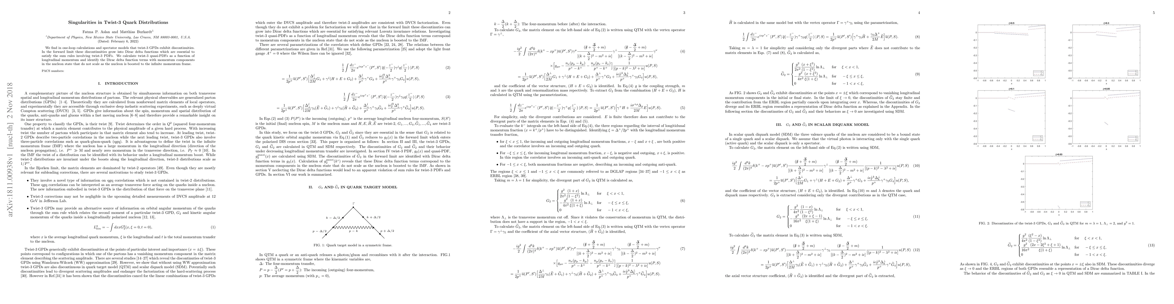 Thumbnail for Singularities in Twist-3 Quark Distributions
