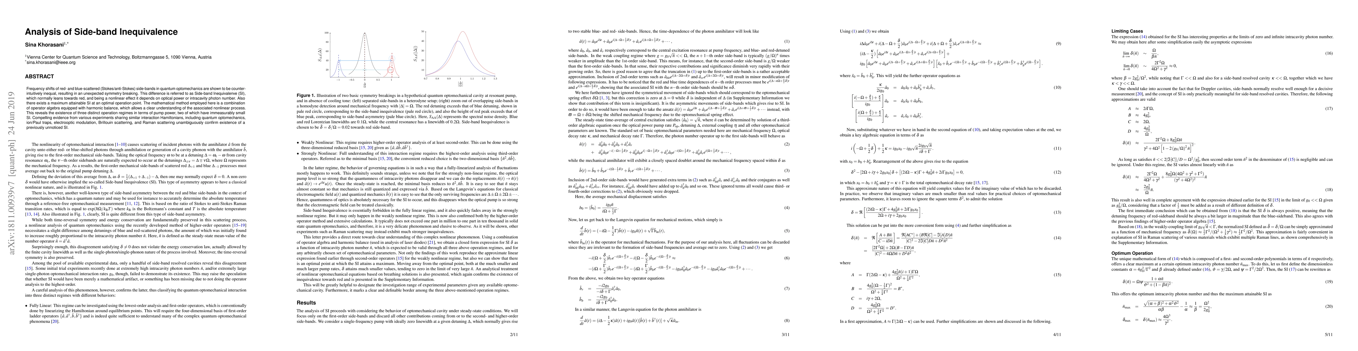 Thumbnail for Analysis of Side-band Inequivalence