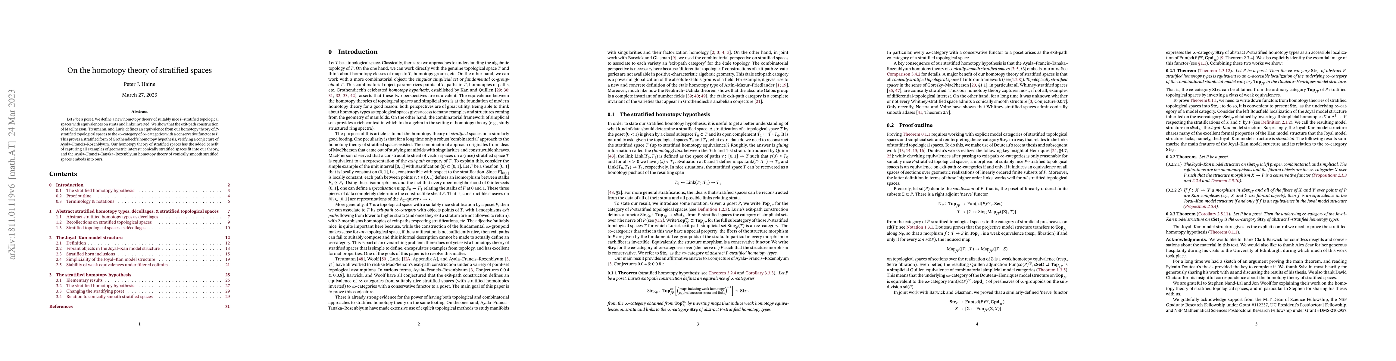 Thumbnail for On the homotopy theory of stratified spaces