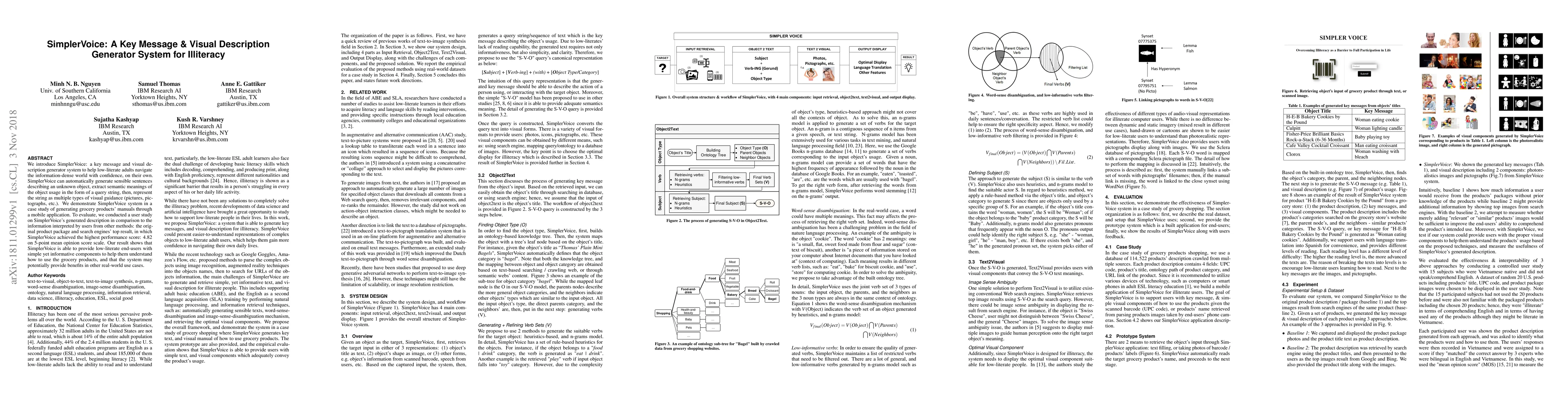 Thumbnail for SimplerVoice: A Key Message & Visual Description Generator System for
  Illiteracy