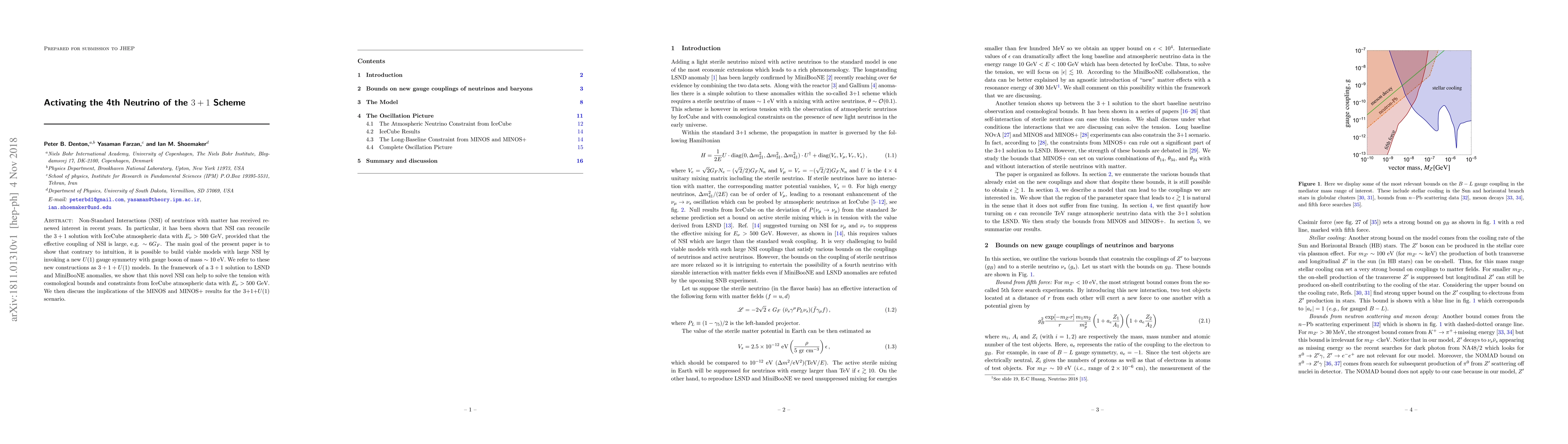 Thumbnail for Activating the 4th Neutrino of the 3+1 Scheme