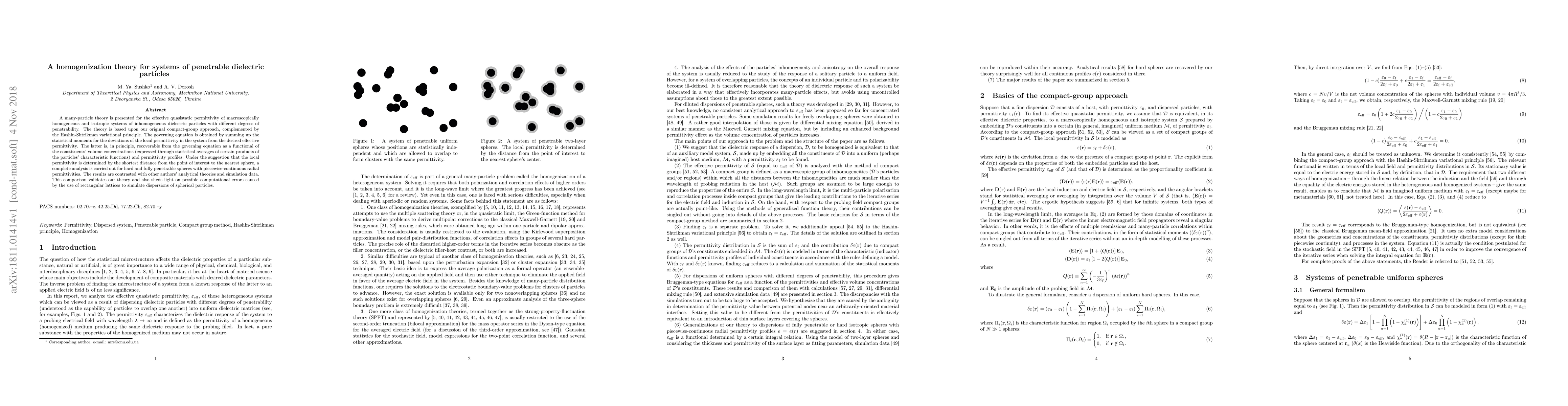 Thumbnail for A homogenization theory for systems of penetrable dielectric particles