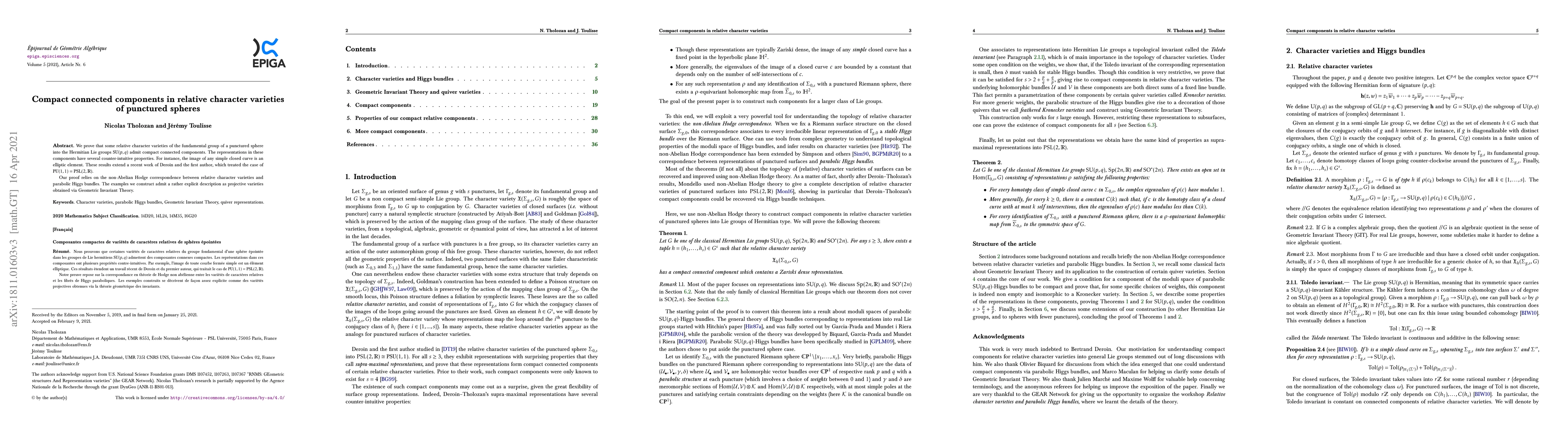 Thumbnail for Compact connected components in relative character varieties of
  punctured spheres