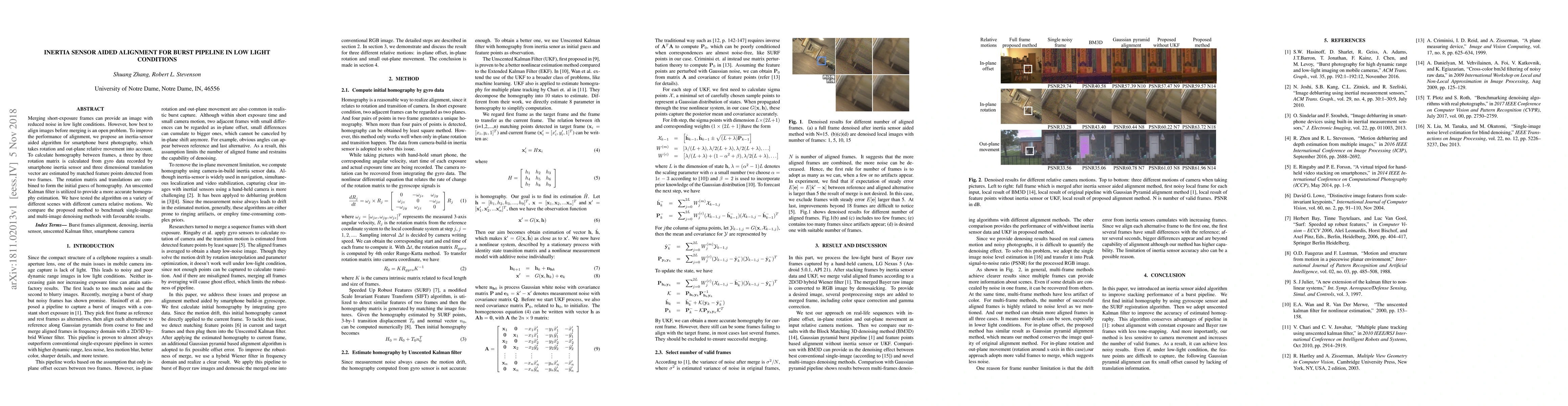 Thumbnail for Inertia Sensor Aided Alignment for Burst Pipeline in Low Light
  Conditions