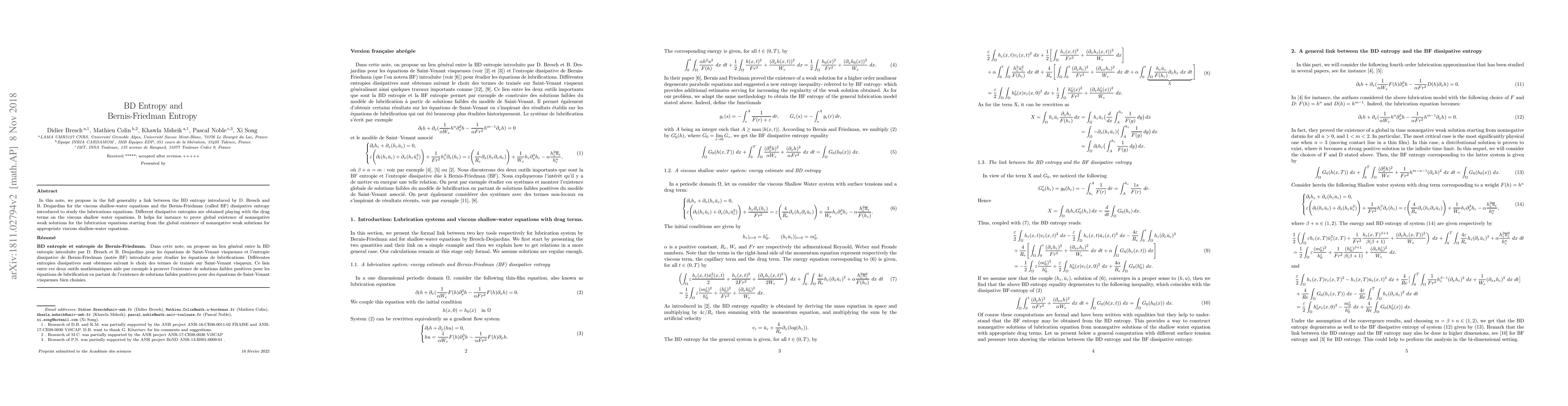 Thumbnail for BD Entropy and Bernis-Friedman Entropy