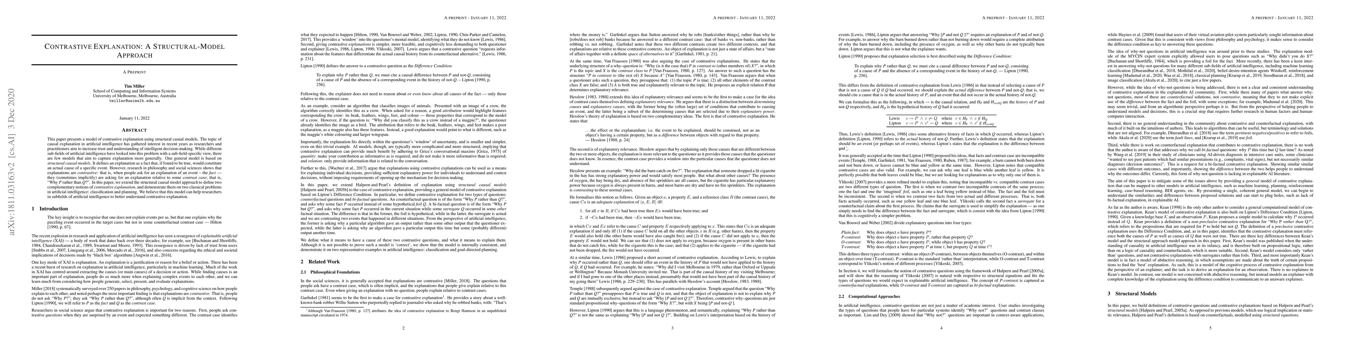 Thumbnail for Contrastive Explanation: A Structural-Model Approach