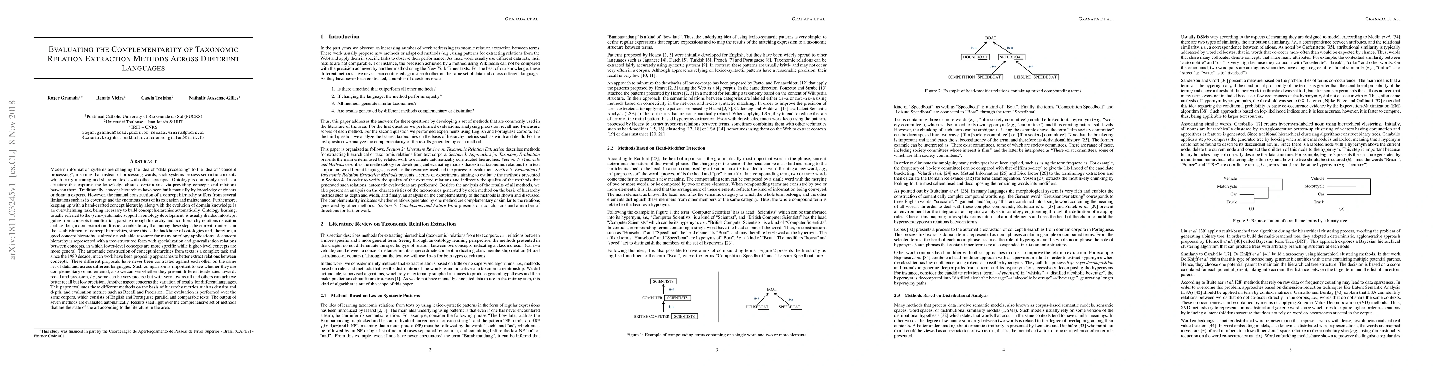 Thumbnail for Evaluating the Complementarity of Taxonomic Relation Extraction Methods
  Across Different Languages