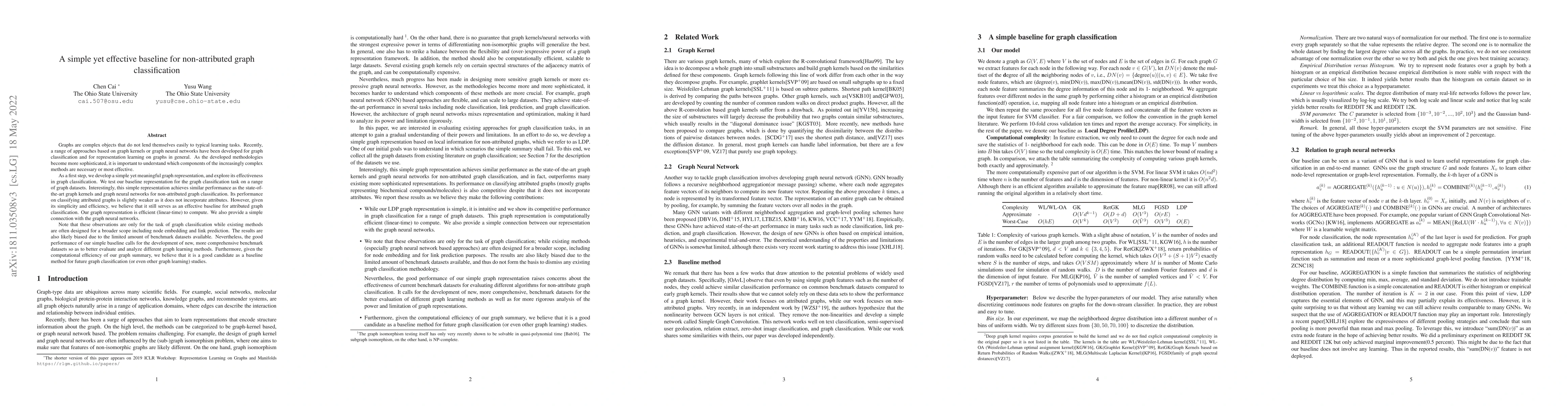 Thumbnail for A simple yet effective baseline for non-attributed graph classification