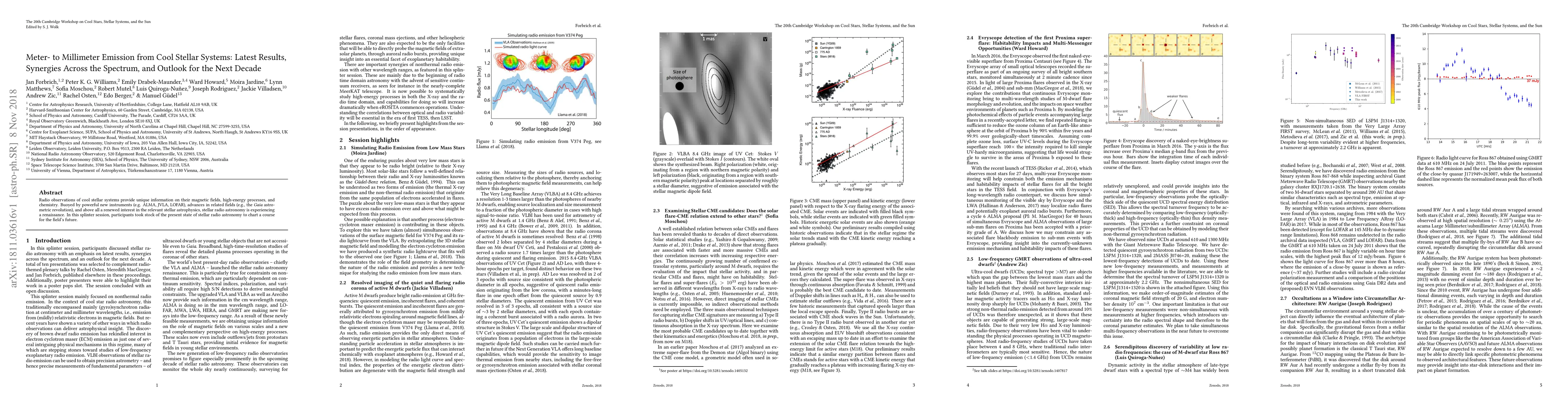 Thumbnail for Meter- to Millimeter Emission from Cool Stellar Systems: Latest Results,
  Synergies Across the Spectrum, and Outlook for the Next Decade