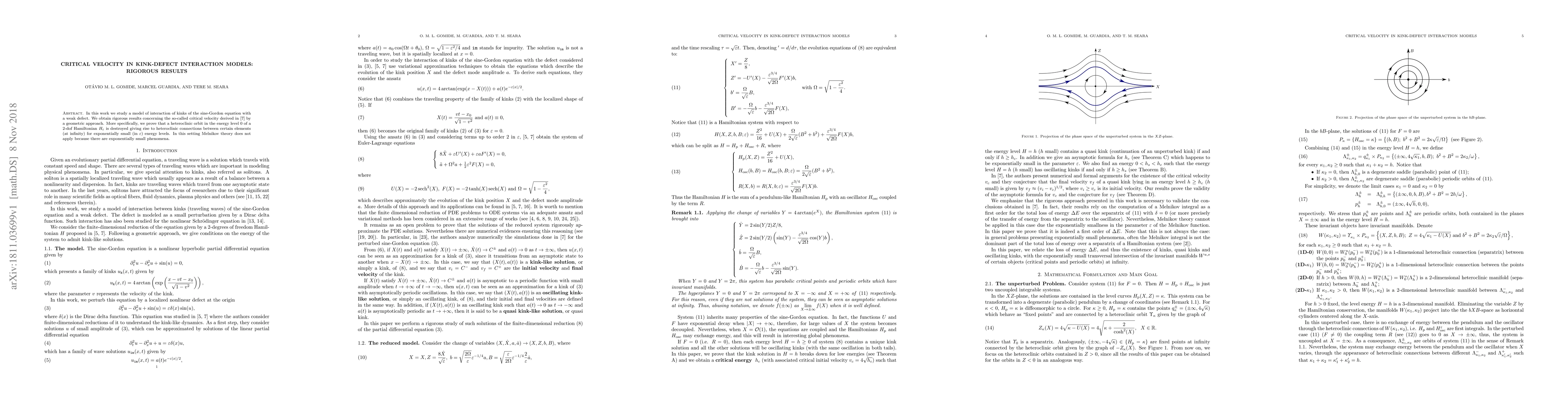 Thumbnail for Critical velocity in kink-defect interaction models: rigorous results
