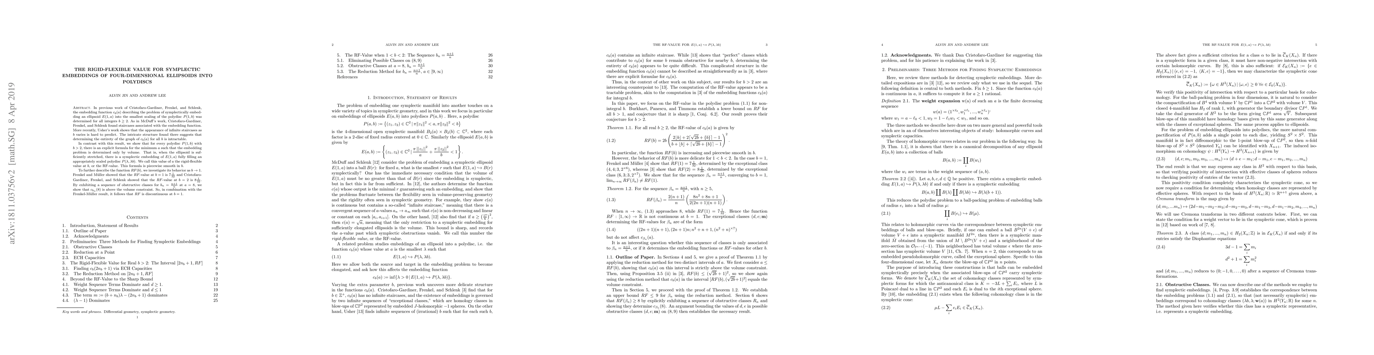Thumbnail for The rigid-flexible value for symplectic embeddings of four-dimensional
  ellipsoids into polydiscs