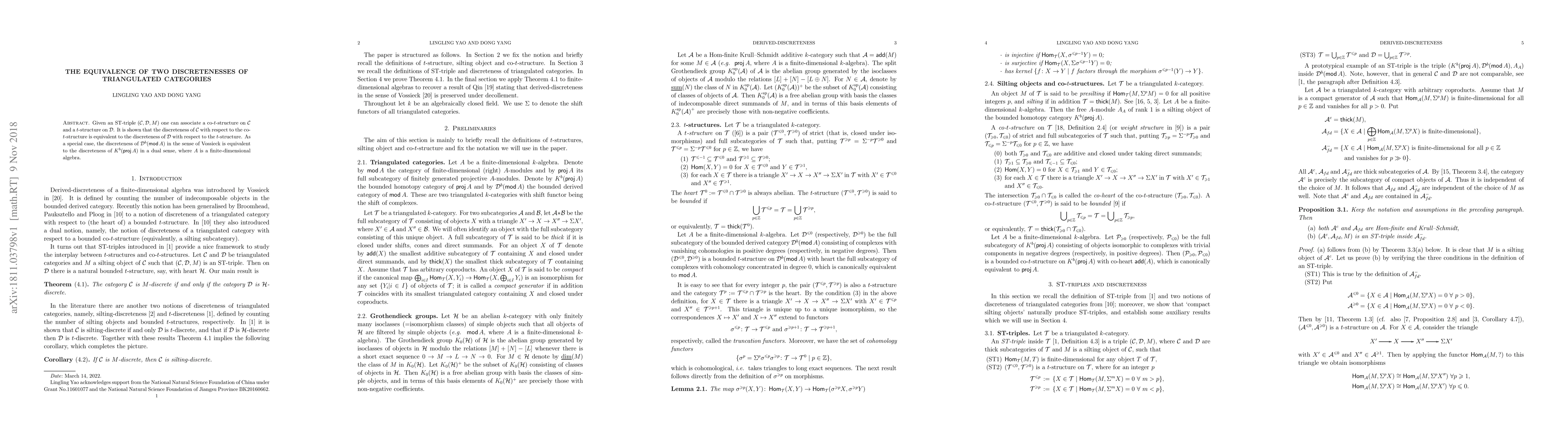 Thumbnail for The equivalence of two discretenesses of triangulated categories