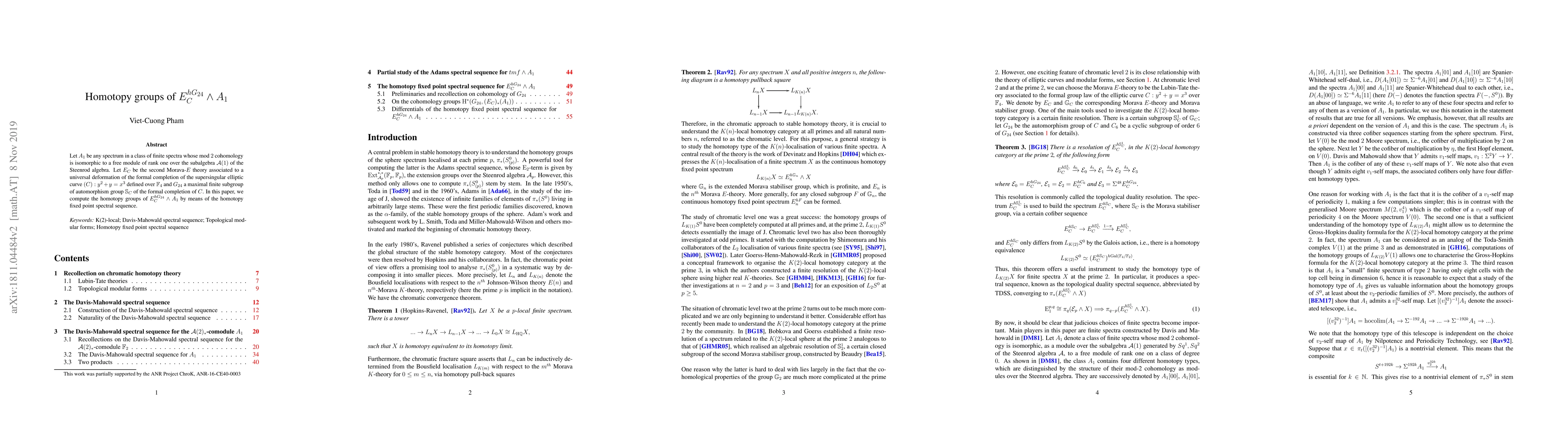 Thumbnail for Homotopy groups of $E_{C}^{hG_{24}}\wedge A_1$