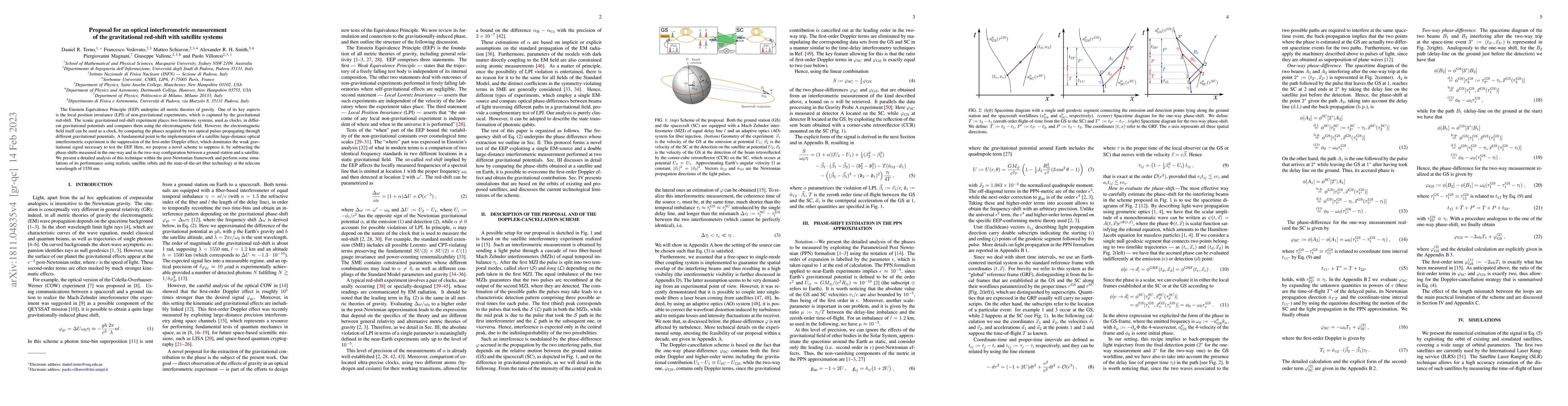 Thumbnail for Proposal for an optical interferometric measurement of the gravitational
  red-shift with satellite systems