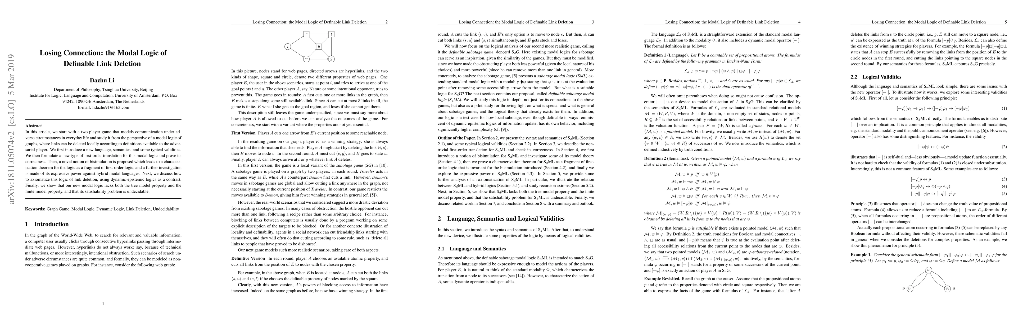 Thumbnail for Losing Connection:the Modal Logic of Definable Link Deletion