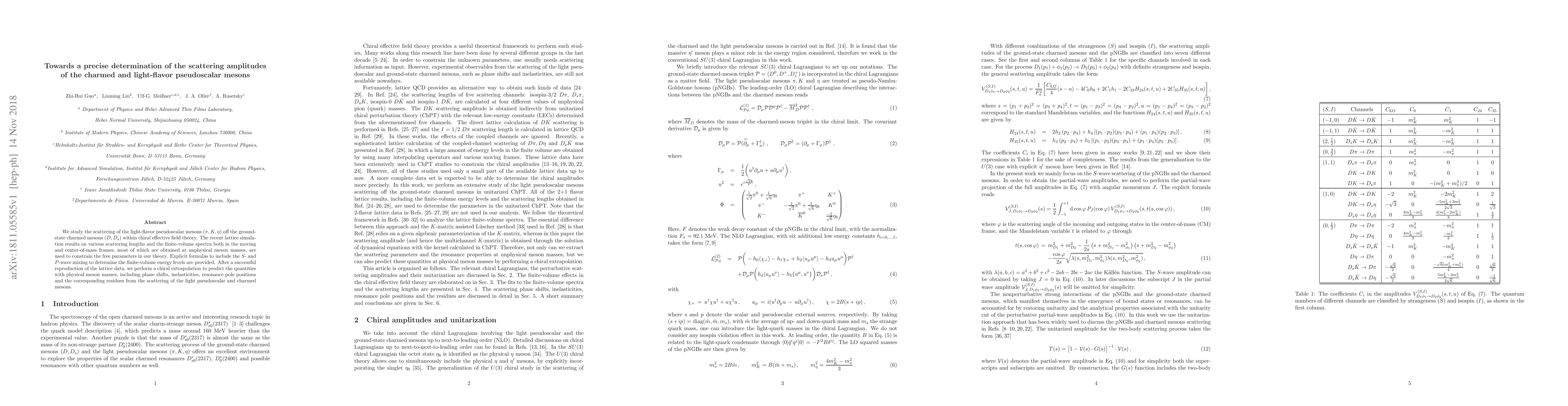 Thumbnail for Towards a precise determination of the scattering amplitudes of the
  charmed and light-flavor pseudoscalar mesons