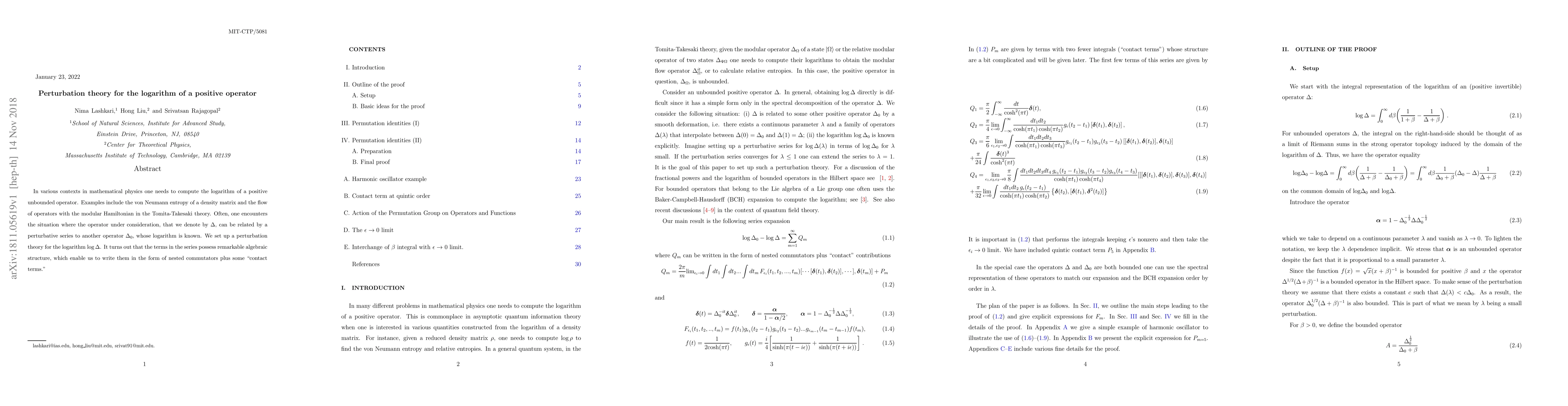 Thumbnail for Perturbation Theory for the Logarithm of a Positive Operator