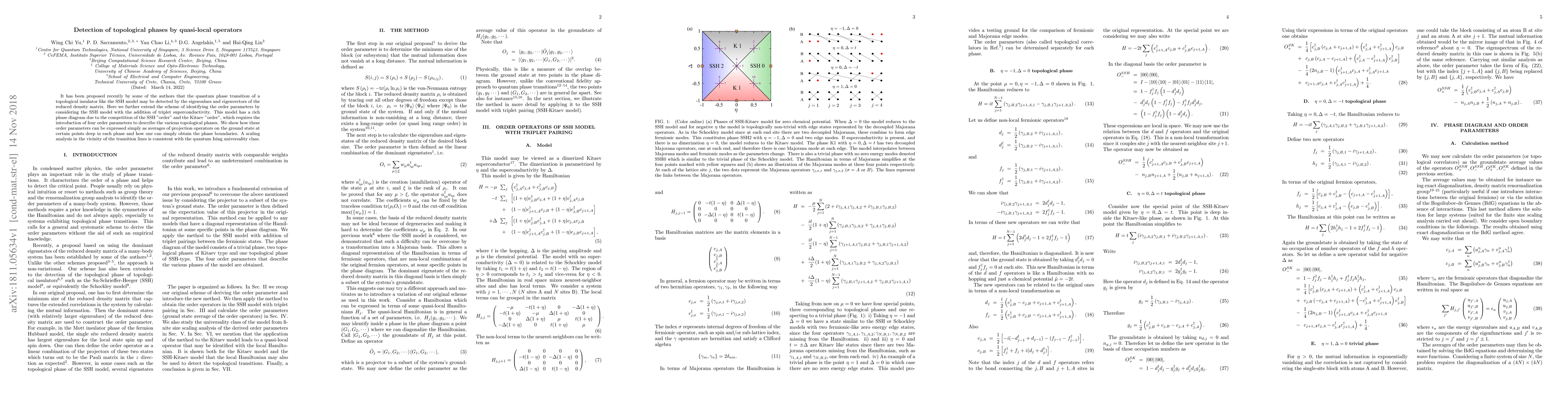Thumbnail for Detection of topological phases by quasi-local operators