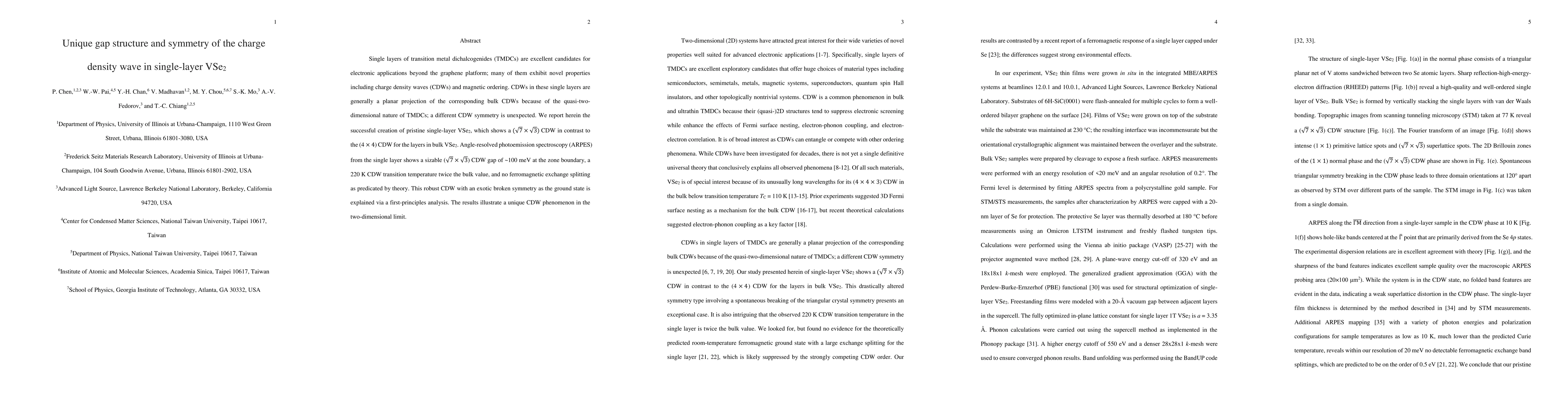 Thumbnail for Unique gap structure and symmetry of the charge density wave in
  single-layer VSe$_2$
