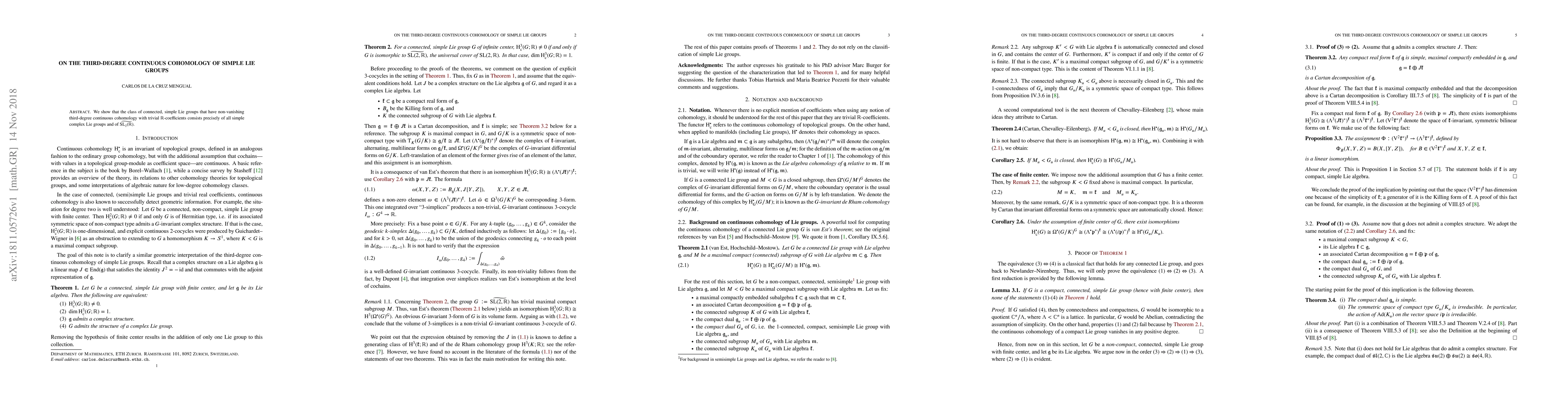 Thumbnail for On the Third-Degree Continuous Cohomology of Simple Lie Groups