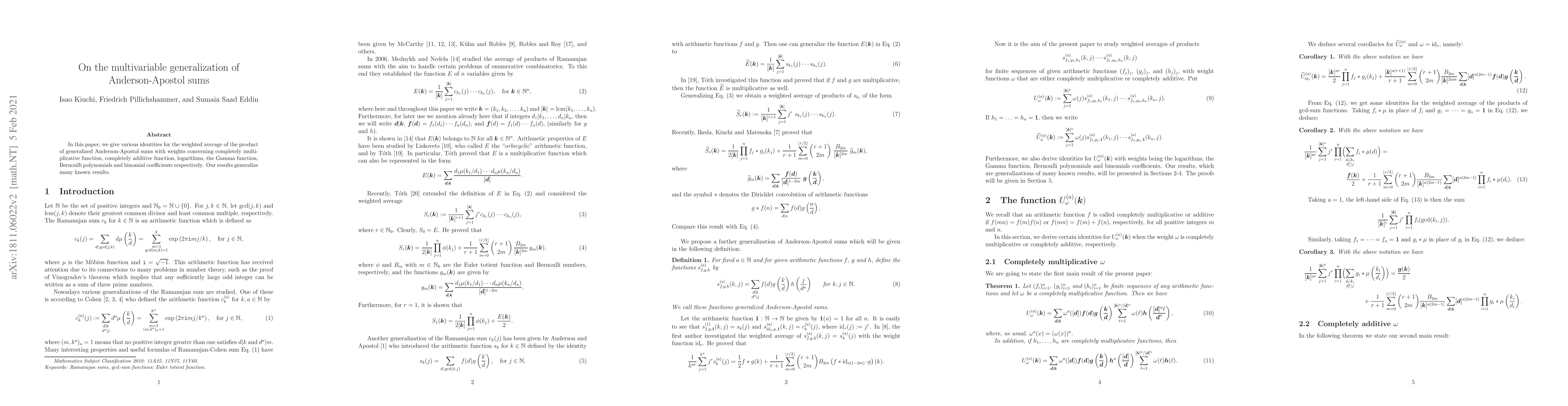 Thumbnail for On the multivariable generalization of Anderson-Apostol sums