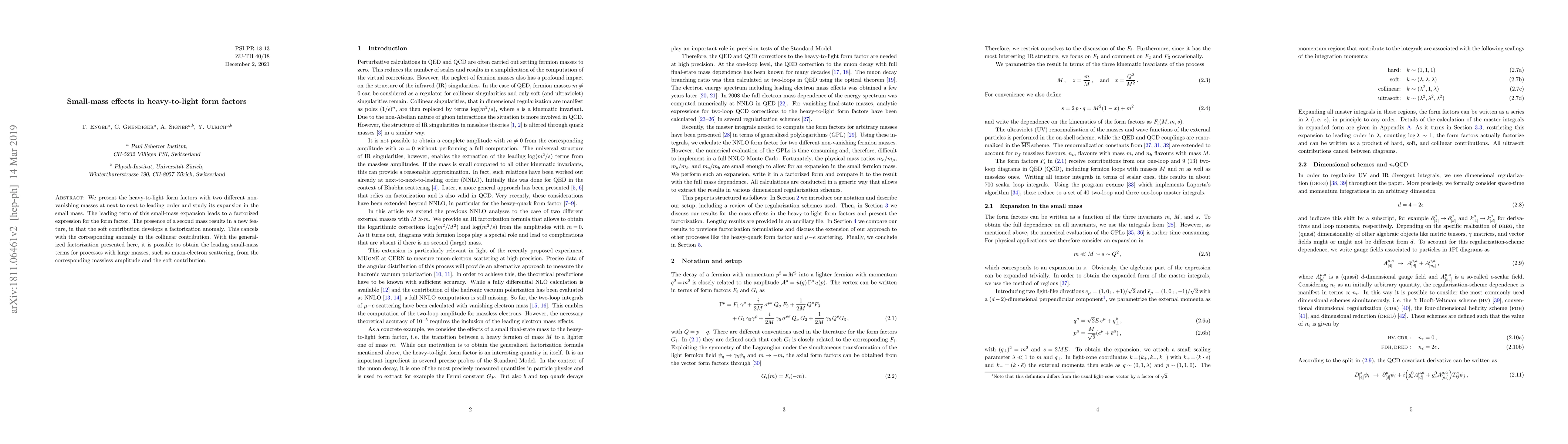 Thumbnail for Small-mass effects in heavy-to-light form factors