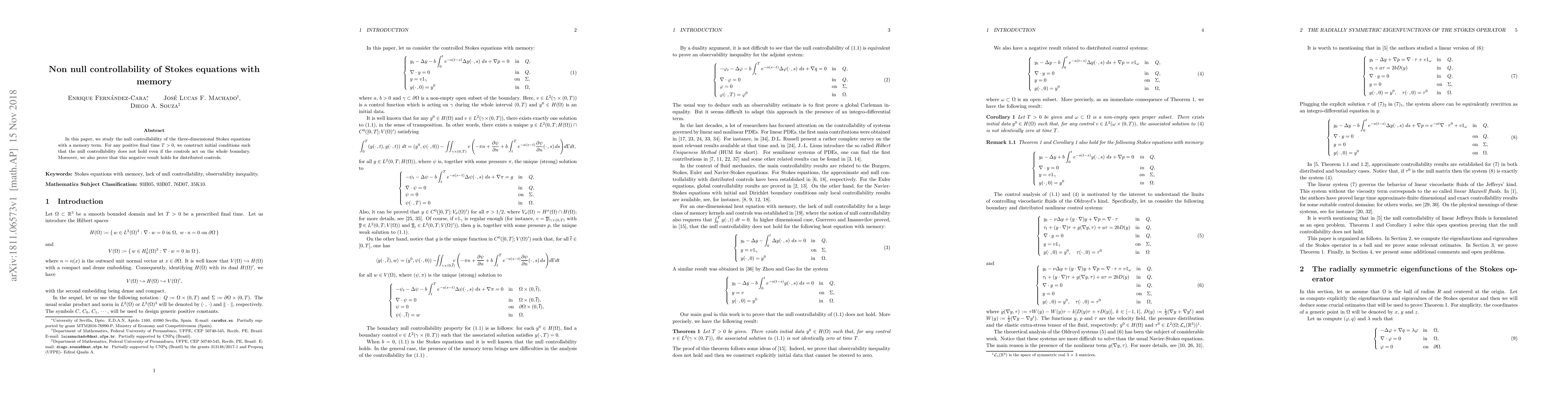 Thumbnail for Non null controllability of Stokes equations with memory
