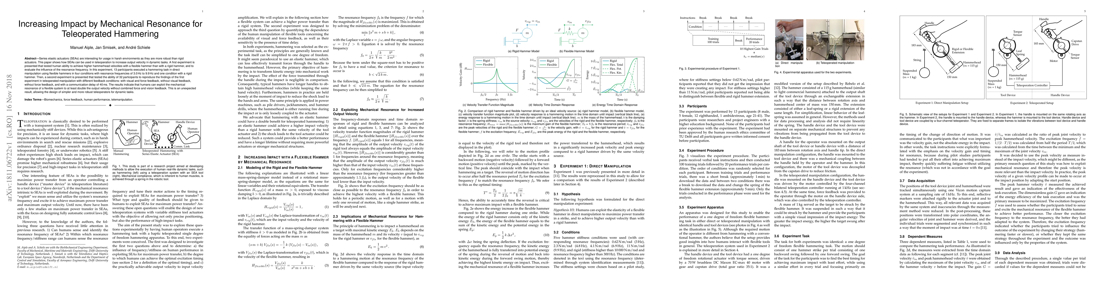 Thumbnail for Increasing Impact by Mechanical Resonance for Teleoperated Hammering