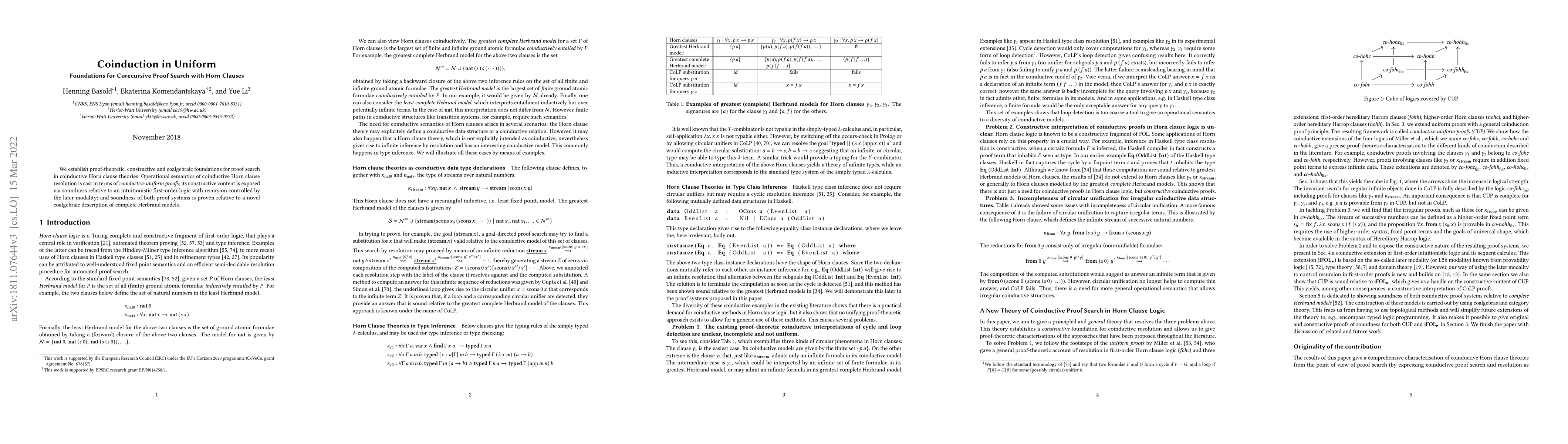 Thumbnail for Coinduction in Uniform: Foundations for Corecursive Proof Search with
  Horn Clauses