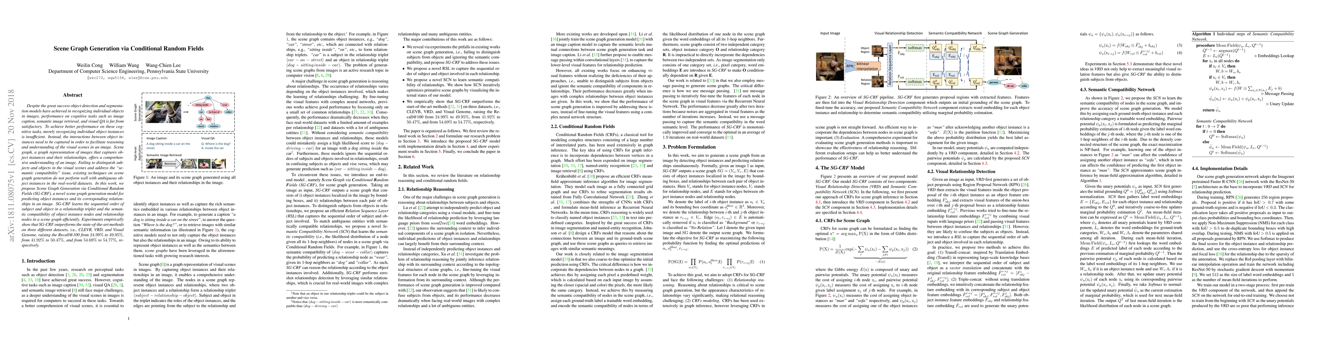 Thumbnail for Scene Graph Generation via Conditional Random Fields