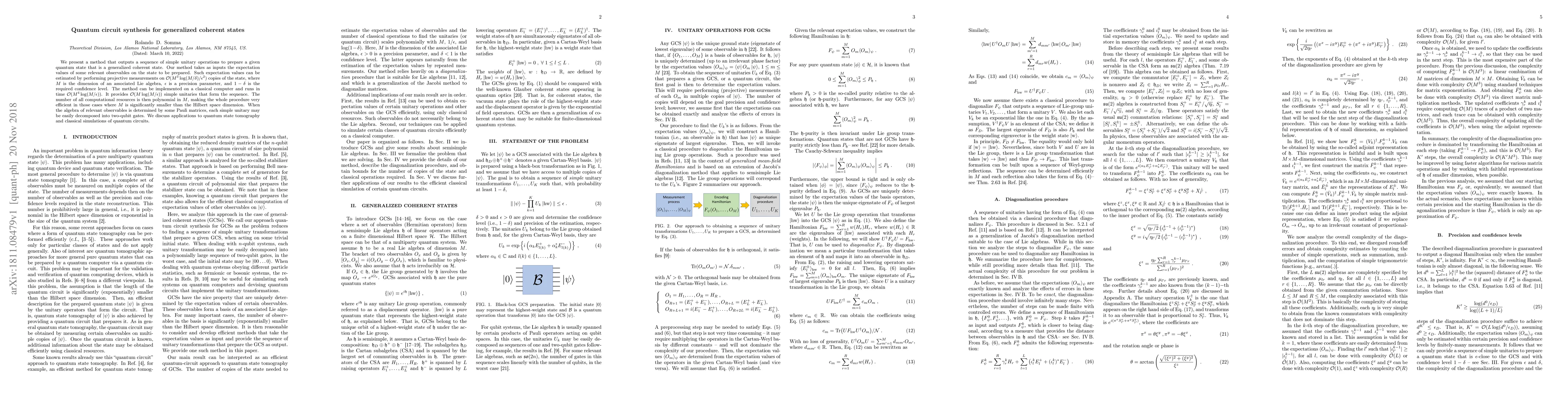 Thumbnail for Quantum circuit synthesis for generalized coherent states